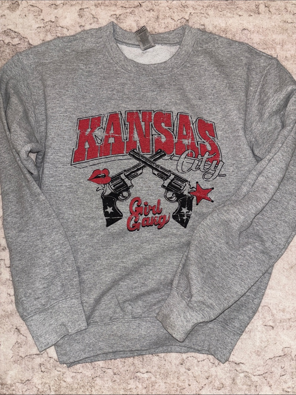 Kansas City Gray Graphic Sweatshirt - Girl Gang